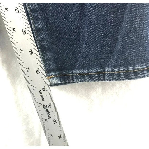 Gap Denim Jeans Men's Sz 29x32 Dark Blue Stonewash Slim Straight Midrise Stretch - Picture 5 of 12